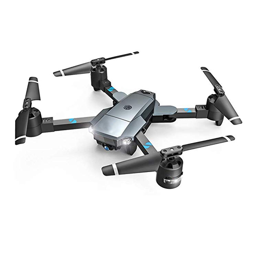Foldable FPV WiFi Drone w/Voice Control/120°Wide-Angle 720P HD Camera